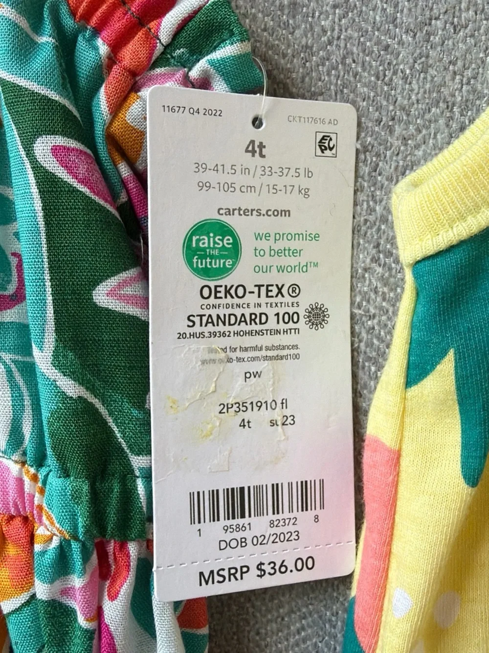 NWT 4t Carter's Girls Floral Sundress + Falls Creek Romper